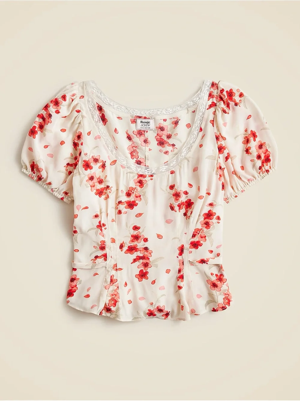 Rouje X J.Crew Poet top in vintage floral